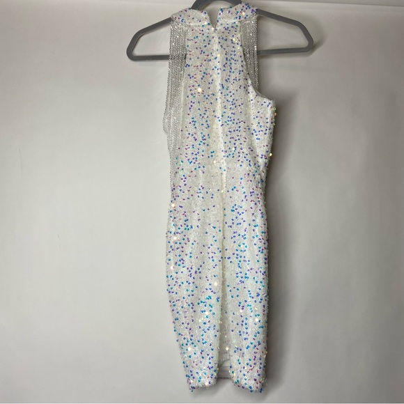 *RESERVED* NEW Nox Anabel Size 2 White Dress Prom Cocktail Party Cold Shoulder - Picture 7 of 10